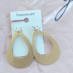 Francesca’s gold tone earrings NWT